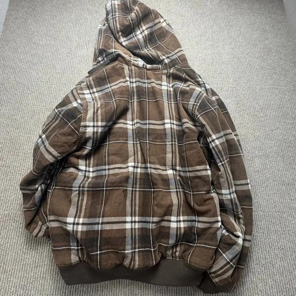 Vintage Y2K Surplus Grunge Skate Corduroy Baggy Plaid Jacket size medium